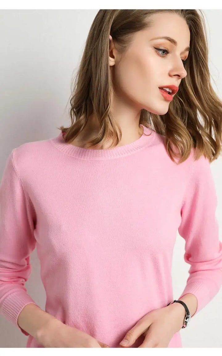 Karen | Minimalistisk finstrikket sweater - komfort og stil til kvinder